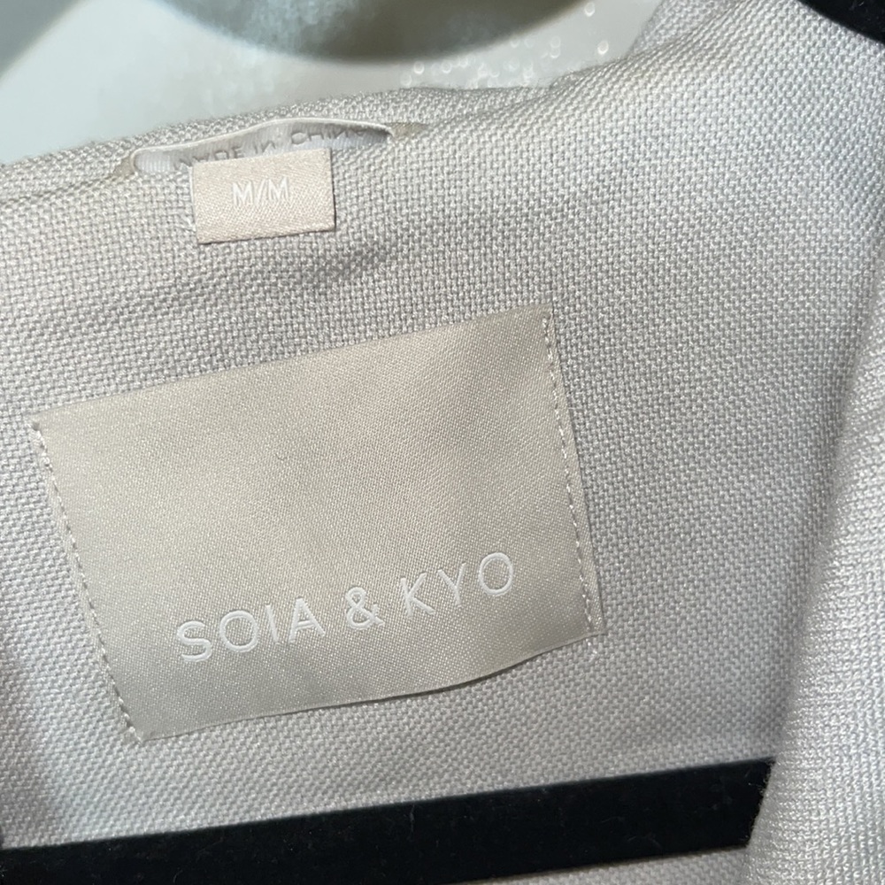 Soia & Kyo light grey hood flowy long vest - Picture 4 of 6